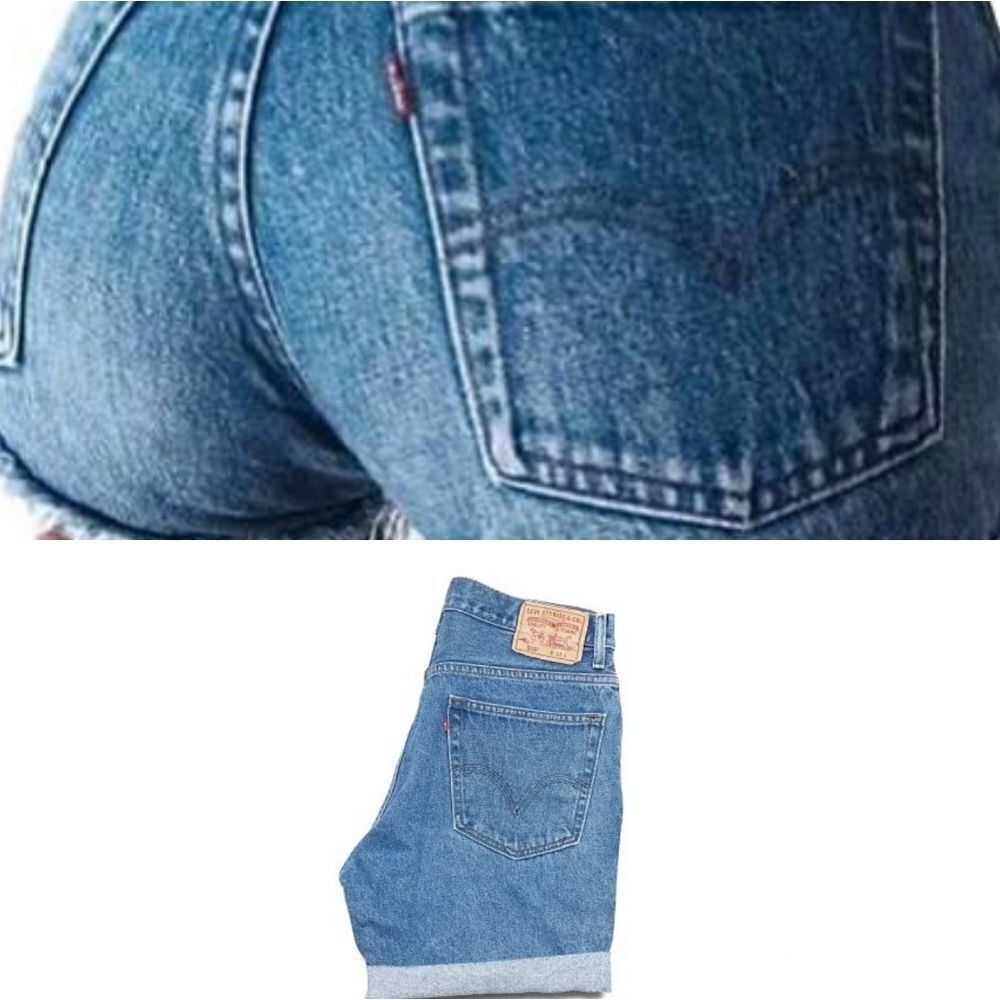 VINTAGE Levi's 505 Mid Wash High Rise Mom Shorts